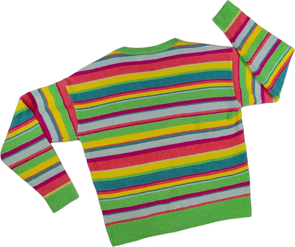 Crayola x Kohl's Multicolor Bright Stripe Soft Sweater Women's Medium Excellent